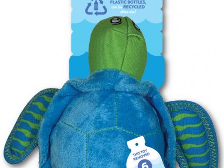 Spunky Pup Clean Earth Turtle Plush Dog Toy Online