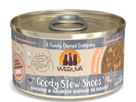 Weruva Classic Cat Stews! Goody Stew Shoes with Chicken & Salmon in Gravy Canned Cat Food Supply