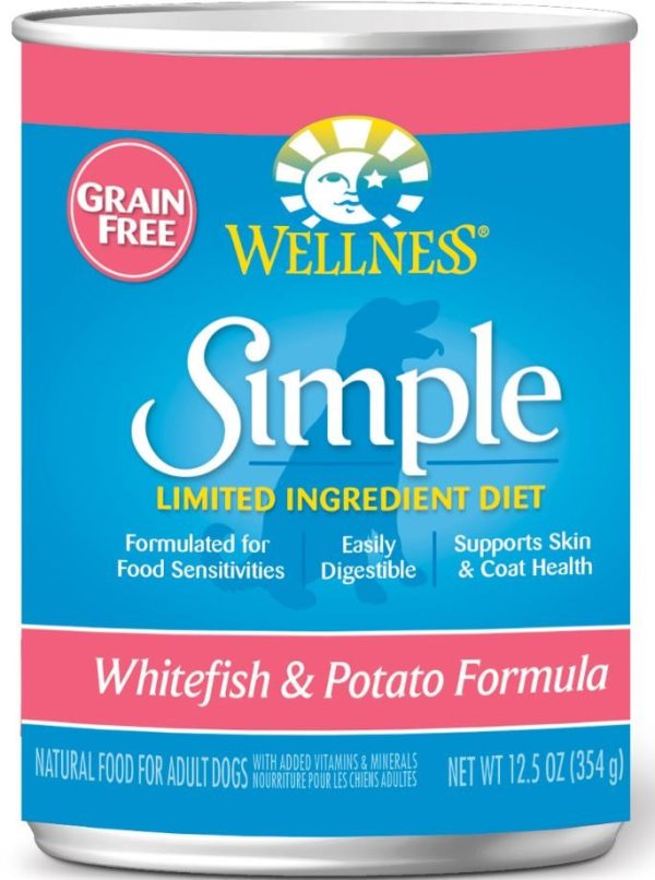 Wellness Simple Natural Limited Ingredient Diet Whitefish and Potato Recipe Wet Canned Dog Food Online Hot Sale