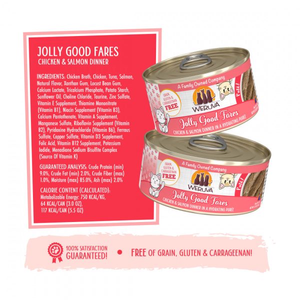 Weruva Classic Cat Pate Jolly Good Fares with Chicken & Salmon Canned Cat Food Cheap