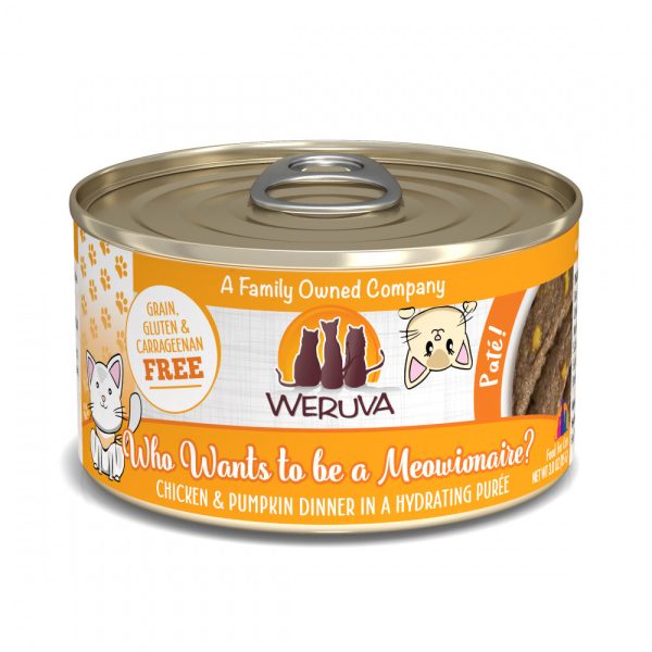 Weruva Classic Cat Pate Who wants to be a Meowionaire with Chicken & Pumpkin Canned Cat Food For Cheap