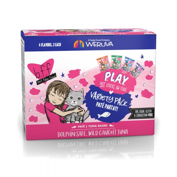 Weruva Grain Free B.F.F. PLAY Pate Lovers Variety Pack Cat Food Pouces Fashion