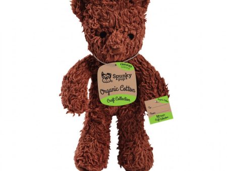 Spunky Pup Organic Cotton Craft Collection Bear Plush Dog Toy For Cheap