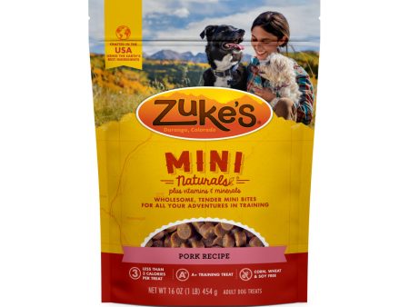 Zukes Roasted Pork Mini Naturals Dog Treats on Sale