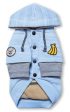 Pet Life Touchdog Hampton Beach Ultra Soft Cotton Blue Dog Hoodie on Sale