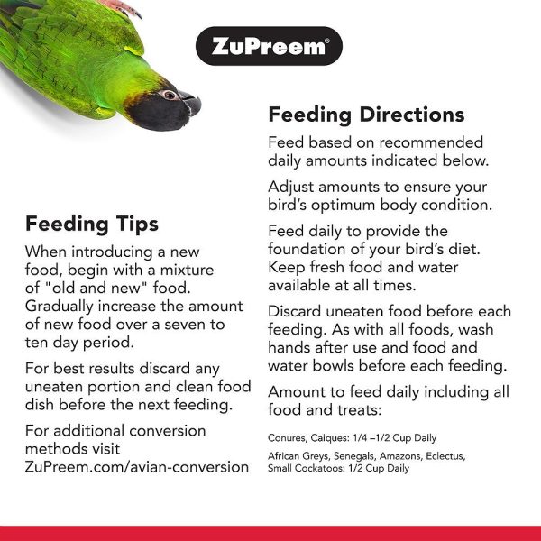 Zupreem FruitBlend Flavor Food with Natural Flavors for Parrots and Conures Supply