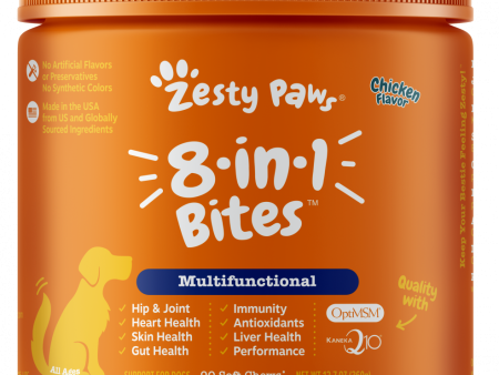 Zesty Paws 8-in 1 Multifunctional Bites Chicken 90ct Sale