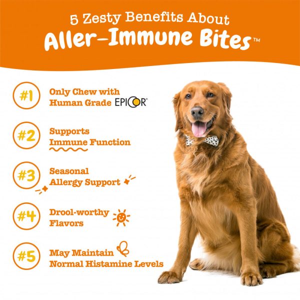 Zesty Paws Aller-Immune Bites for Seasonal Allergies Lamb Flavor Immune Function   Sensitive Skin & Gut Health for Dogs on Sale