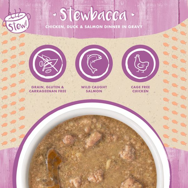 Weruva Classic Cat Stews! Stewbacca with Chicken Duck & Salmon in Gravy Canned Cat Food For Discount