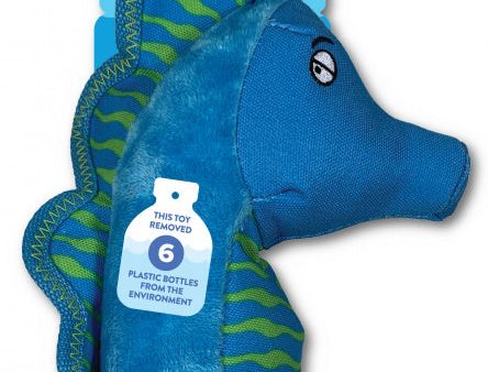 Spunky Pup Clean Earth Seahorse Plush Dog Toy Hot on Sale