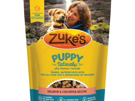 Zukes Puppy Naturals Grain Free Salmon and Chickpea Dog Treats For Sale