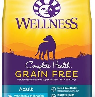 Wellness Complete Health Grain Free Natural Adult Whitefish and Menhaden Fish Meal Recipe Dry Dog Food on Sale