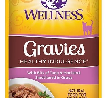 Wellness Healthy Indulgence Natural Grain Free Gravies with Tuna and Mackerel in Gravy Cat Food Pouch Cheap