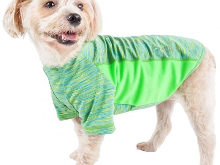 Pet Life Active Warf Speed Sporty Performance Dog T-Shirt in Green Cheap