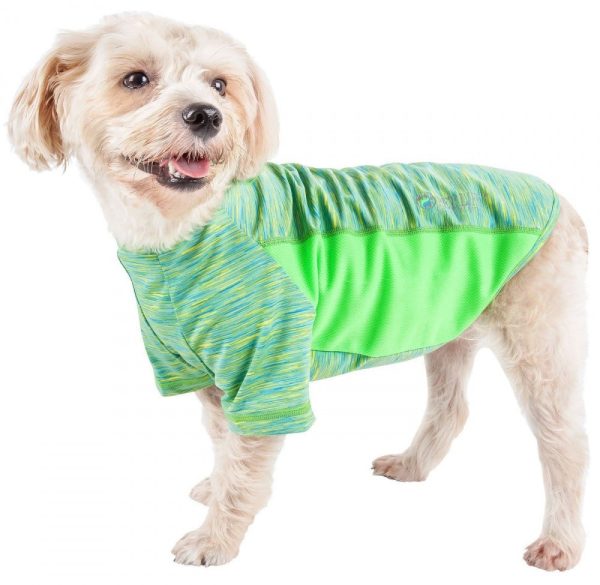 Pet Life Active Warf Speed Sporty Performance Dog T-Shirt in Green Cheap