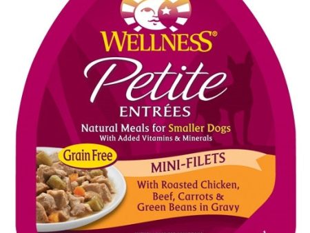 Wellness Petite Entrees Mini-Filets Grain Free Natural Roasted Chicken and Beef Recipe Wet Dog Food Online now