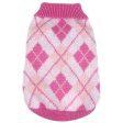 Pet Life Pink Argyle Knitted Dog Sweater on Sale