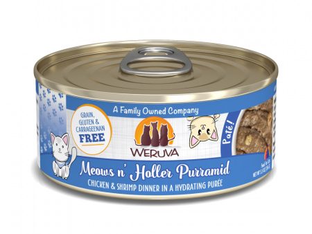 Weruva Classic Cat Pate Meows n  Holler PurrAmid with Chicken & Shrimp Canned Cat Food Online Hot Sale