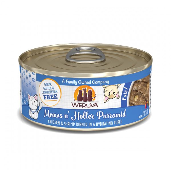 Weruva Classic Cat Pate Meows n  Holler PurrAmid with Chicken & Shrimp Canned Cat Food Online Hot Sale