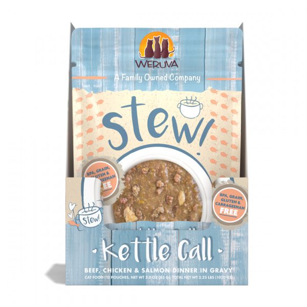 Weruva Classic Cat Stews! Kettle Call with Beef Chicken & Salmon in Gravy Canned Cat Food For Cheap