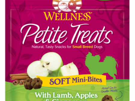 Wellness Petite Treats Grain Free Natural Soft Mini-Bites Lamb, Apples and Cinnamon Recipe Small Dog Treats Hot on Sale