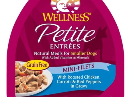 Wellness Petite Entrees Mini-Filets Grain Free Natural Roasted Chicken Recipe Wet Dog Food Supply