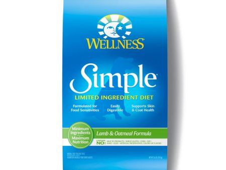 Wellness Simple Natural Limited Ingredient Diet Lamb and Oatmeal Recipe Dry Dog Food Online now