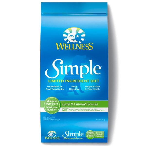 Wellness Simple Natural Limited Ingredient Diet Lamb and Oatmeal Recipe Dry Dog Food Online now