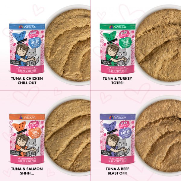 Weruva Grain Free B.F.F. PLAY Pate Lovers Variety Pack Cat Food Pouces Fashion