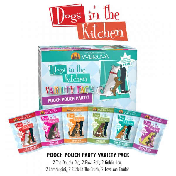 Weruva Dogs in the Kitchen Grain Free Pooch Pouch Party! Variety Pack Wet Dog Food Pouches Fashion