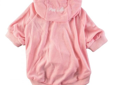 Pet Life Pink French Terry Cotton Dog Hoodie Sale