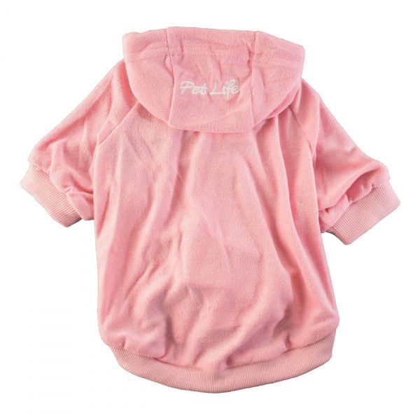 Pet Life Pink French Terry Cotton Dog Hoodie Sale