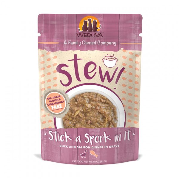 Weruva Classic Cat Stews! Stick a Spork in It with Duck & Salmon in Gravy Canned Cat Food Online Sale