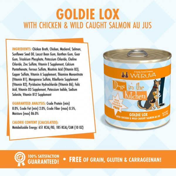 Weruva Dogs in the Kitchen Goldie Lox Grain Free Chicken & Salmon Canned Dog Food Cheap