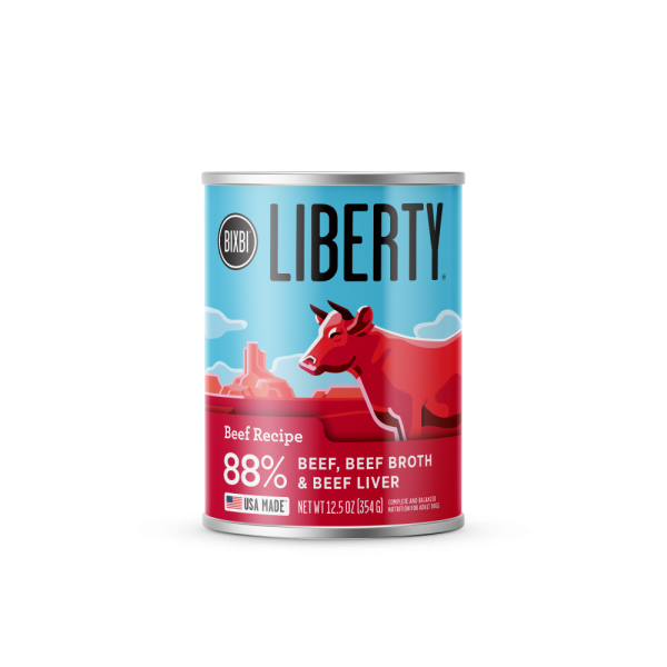 BIXBI LIBERTY Beef Recipe Canned Wet Dog Food Supply