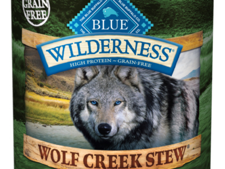 Blue Buffalo Wilderness Wolf Creek Stew Grain-Free Hearty Duck Stew Adult Canned Dog Food Sale