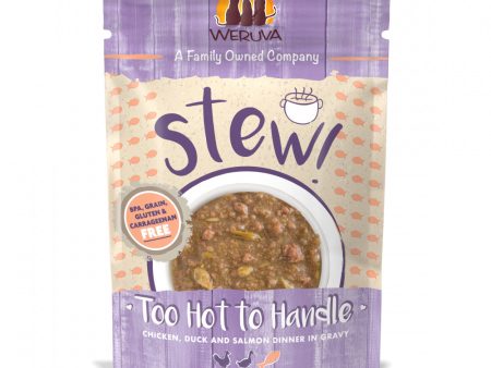 Weruva Classic Cat Stews! Too Hot to Handle with Chicken Duck & Salmon in Gravy Canned Cat Food Online Sale