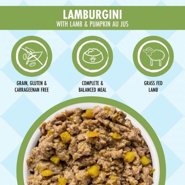 Weruva Dogs in the Kitchen Lamburgini Grain Free Lamb & Pumpkin Dog Food Pouches Hot on Sale