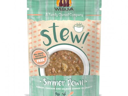 Weruva Classic Cat Stews! Simmer Down with Turkey Chicken & Salmon in Gravy Canned Cat Food Online now