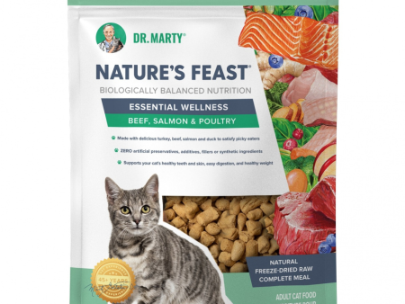 Dr. Marty Nature s Feast Essential Wellness Beef, Salmon and Poultry Freeze Dried Raw Cat Food Online Hot Sale