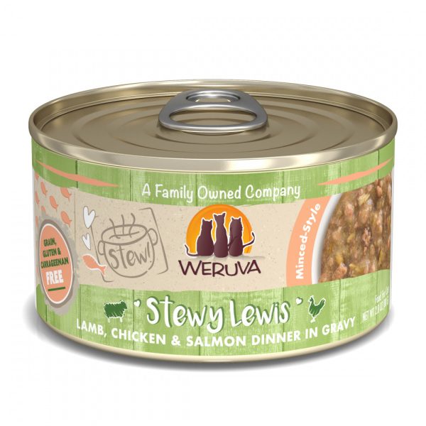 Weruva Classic Cat Stews! Stewy Lewis with Lamb Chicken & Salmon in Gravy Canned Cat Food Sale