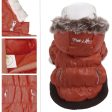 Pet Life Metallic Orange Fashion Parka Insulated Dog Coat with Removable Hood Online now