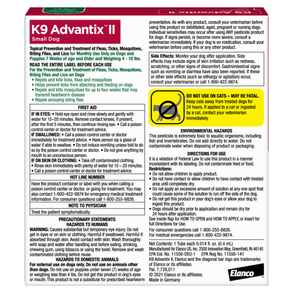 K9 Advantix II Small Dog Sale