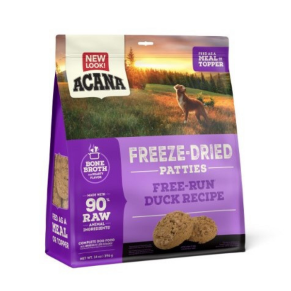 ACANA Freeze Dried Dog Food and Topper Grain Free High Protein Fresh and Raw Animal Ingredients Duck Recipe Patties on Sale