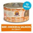 Weruva Classic Cat Stews! Taco Stewsday with Beef Chicken & Salmon in Gravy Canned Cat Food Fashion