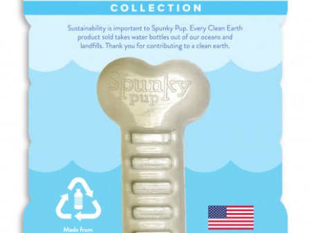 Spunky Pup Clean Earth Recycled Bone Dog Toy Hot on Sale