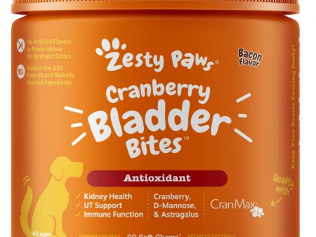 Zesty Paws Cranberry Bladder Bites, Bacon Flavor Dog Supplements Fashion