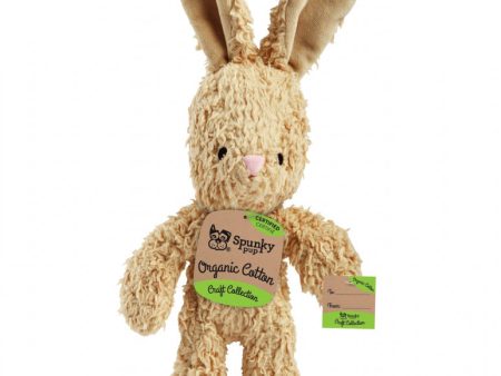 Spunky Pup Organic Cotton Craft Collection Bunny Plush Dog Toy For Cheap