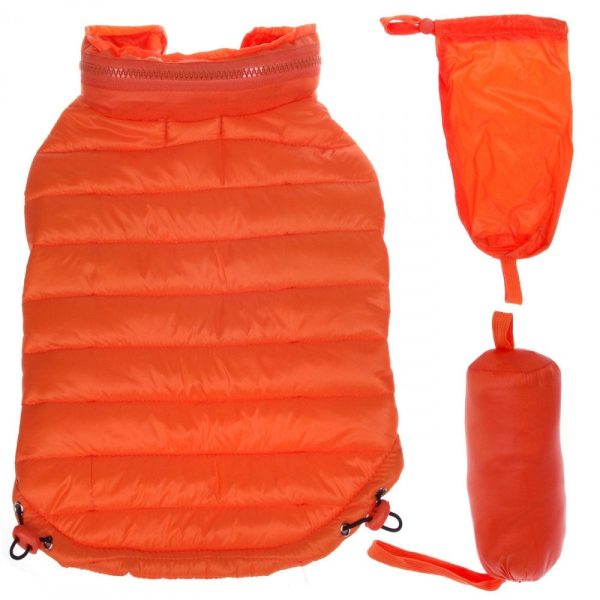 Pet Life Adjustable Orange Sporty Avalanche Dog Coat with Pop Out Zippered Hood Hot on Sale