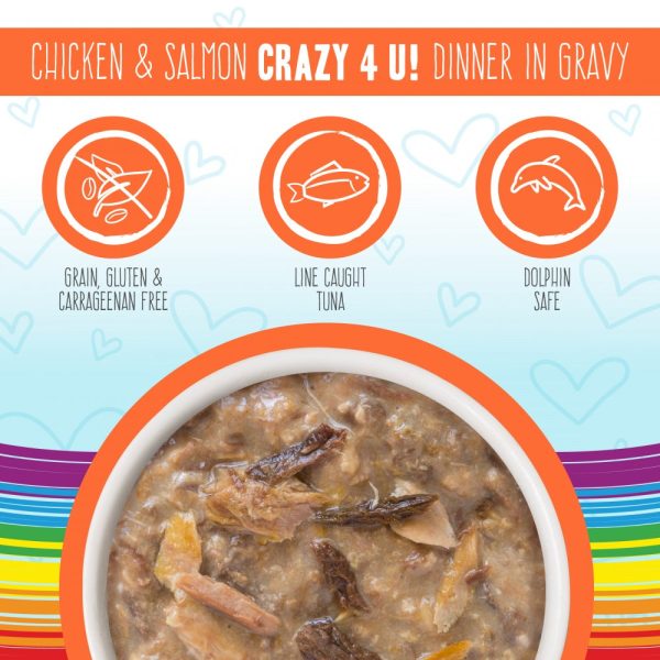 Weruva BFF Oh My Gravy Crazy 4 U Grain Free Chicken & Salmon in Gravy Canned Cat Food Online Sale